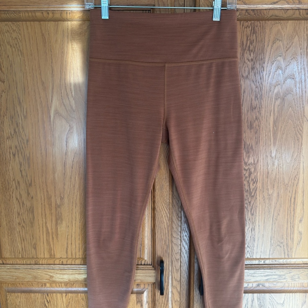 ATHLETA Elation Space Dye High Waisted 7/8 Leggings - Rust - Picture 3 of 4